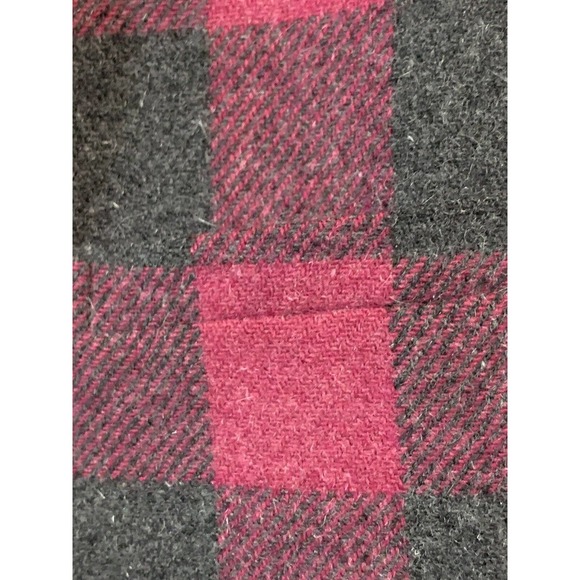 Vintage Exclusive Saks Fifth Avenue Wool Blend Pink Black Plaid Size 8 - Picture 7 of 10